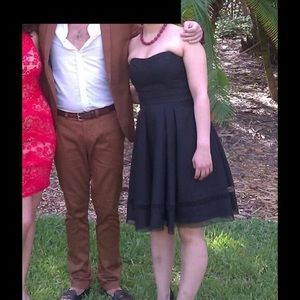 White House Black Market Strapless Flare Dress